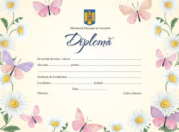 Diplomă de premiere Fluturaşi 2025