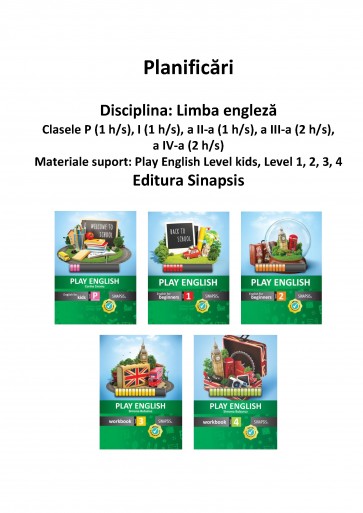 Planificări limba engleză - Play English Level kids, 1, 2, 3, 4