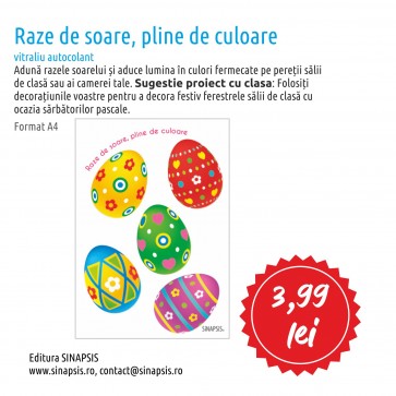 Raze de soare, pline de culoare - Vitraliu autocolant