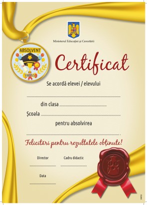 Certificat de absolvire 2025