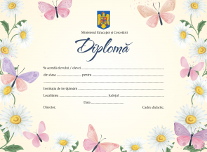 Diplomă de premiere Fluturaşi 2025